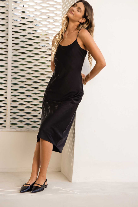 JONES SLIP DRESS - BLACK