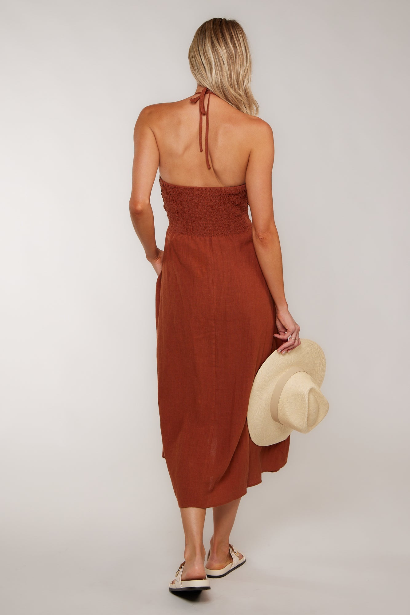 LEILA DRESS - RUST