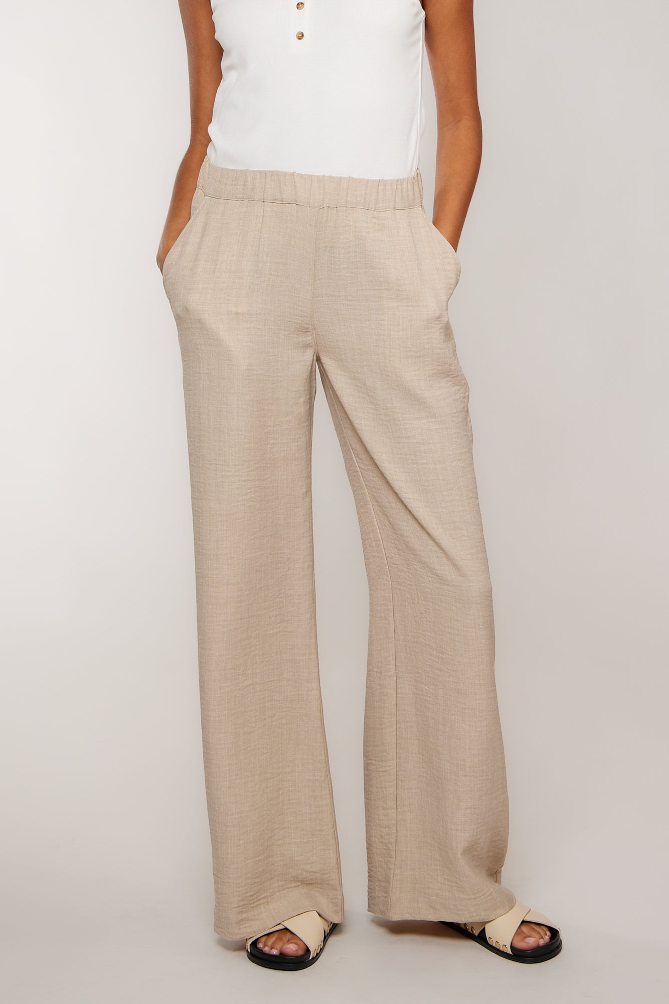 SADIE PULL ON PANT - NATURAL