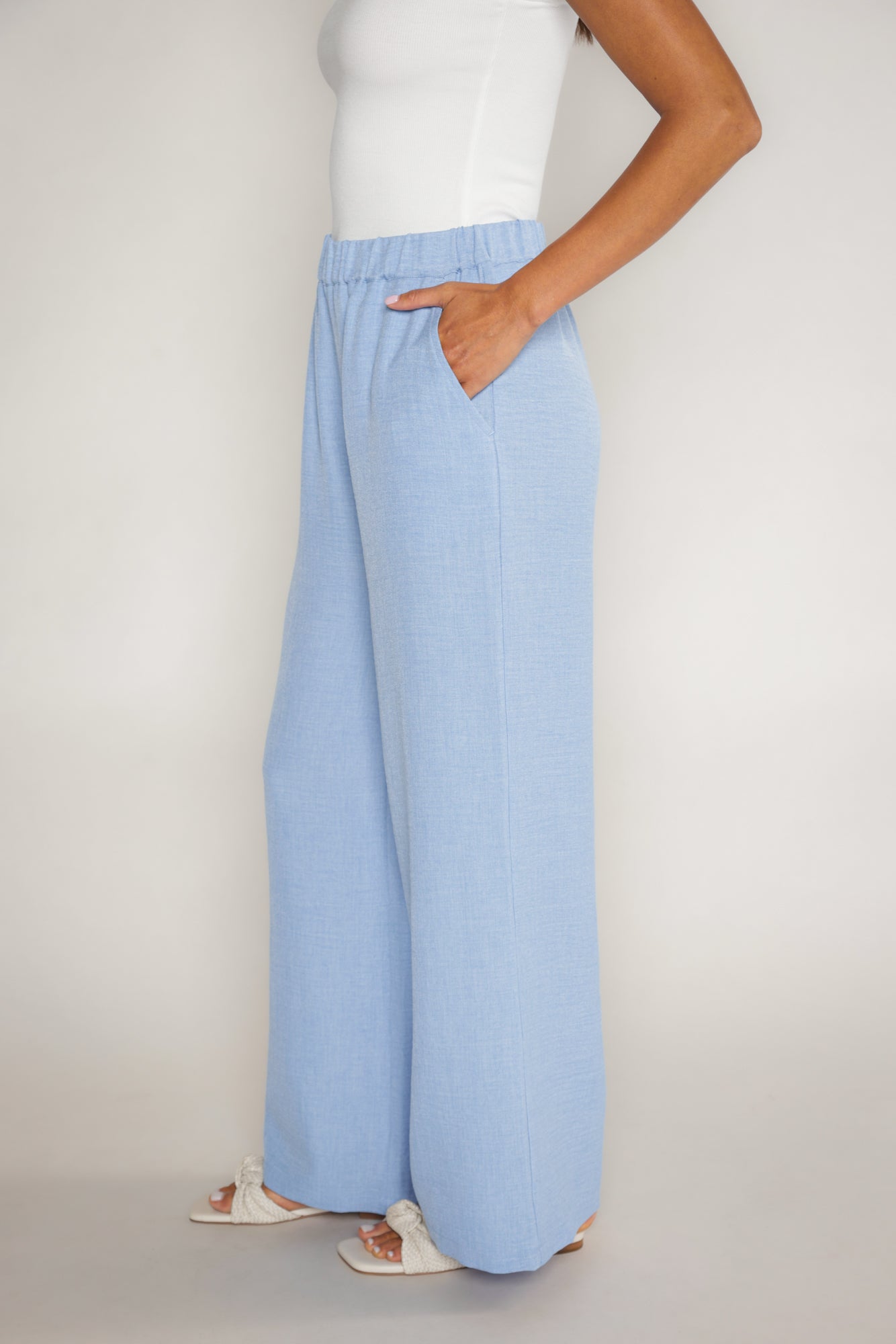 SADIE PULL ON PANT - CHAMBRAY