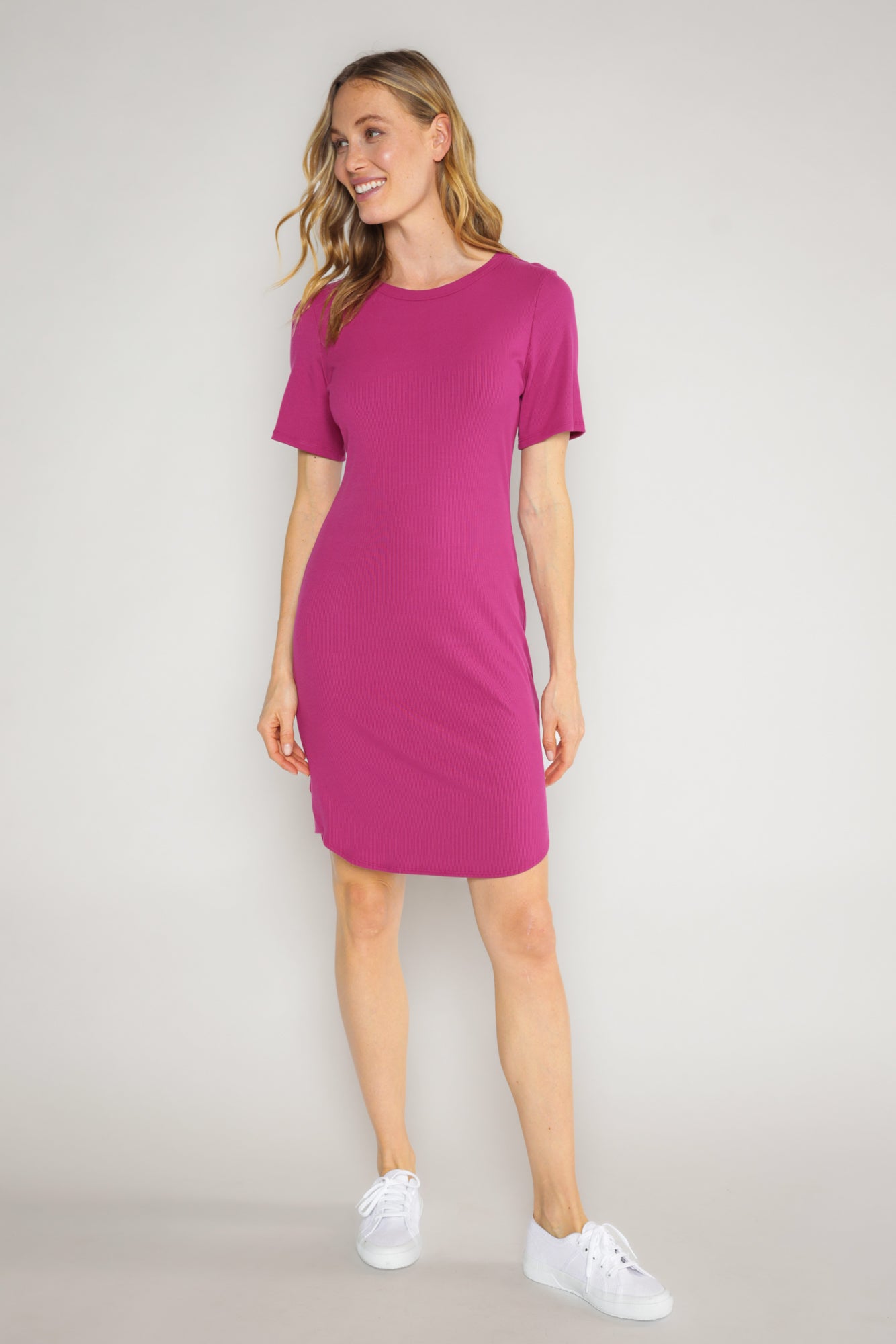 MEL T-SHIRT DRESS - FUCHSIA