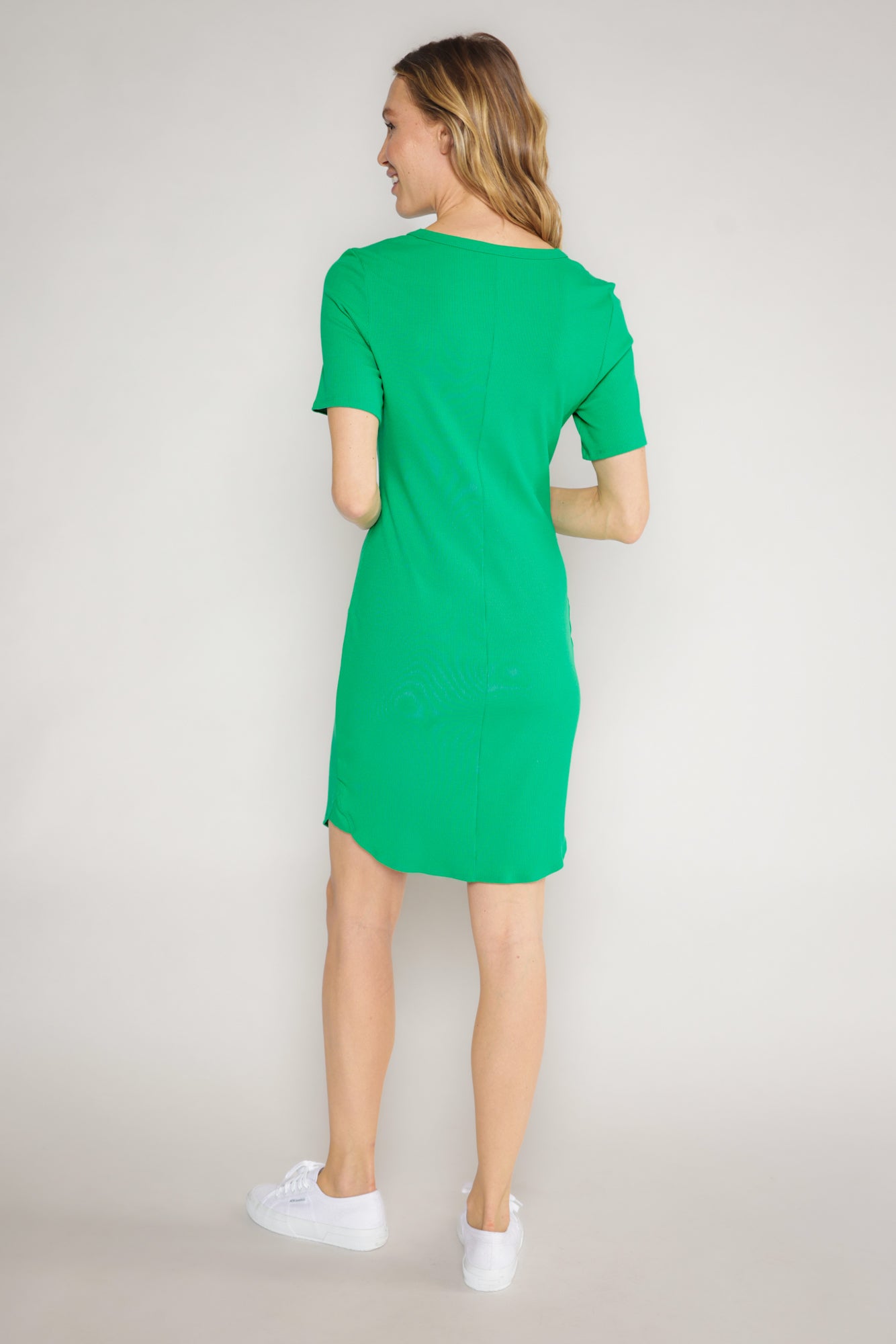 MEL T-SHIRT DRESS - KELLY GREEN