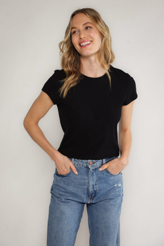 JENNA TEE - BLACK