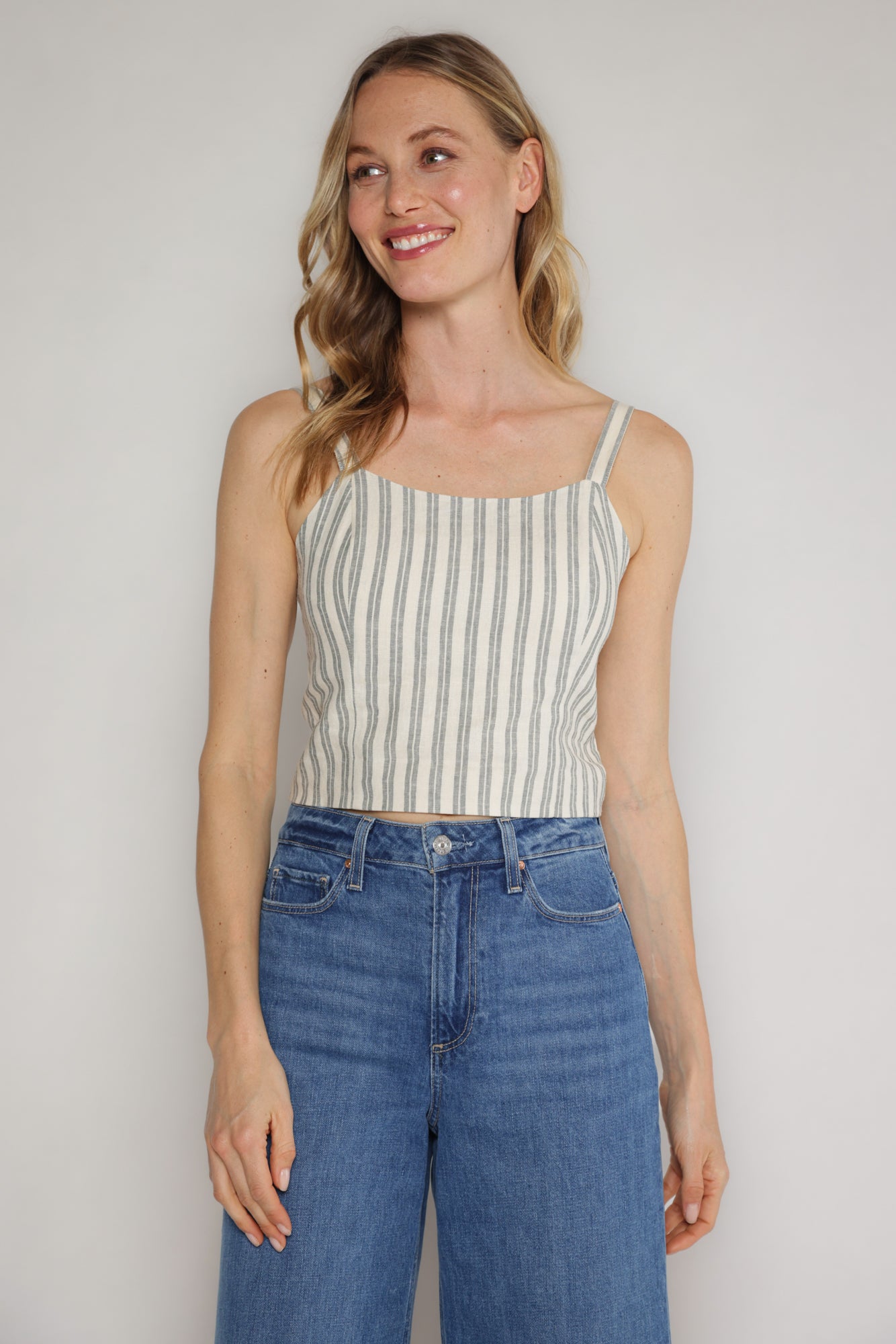 ABIGAIL TOP - NATURAL/SAGE