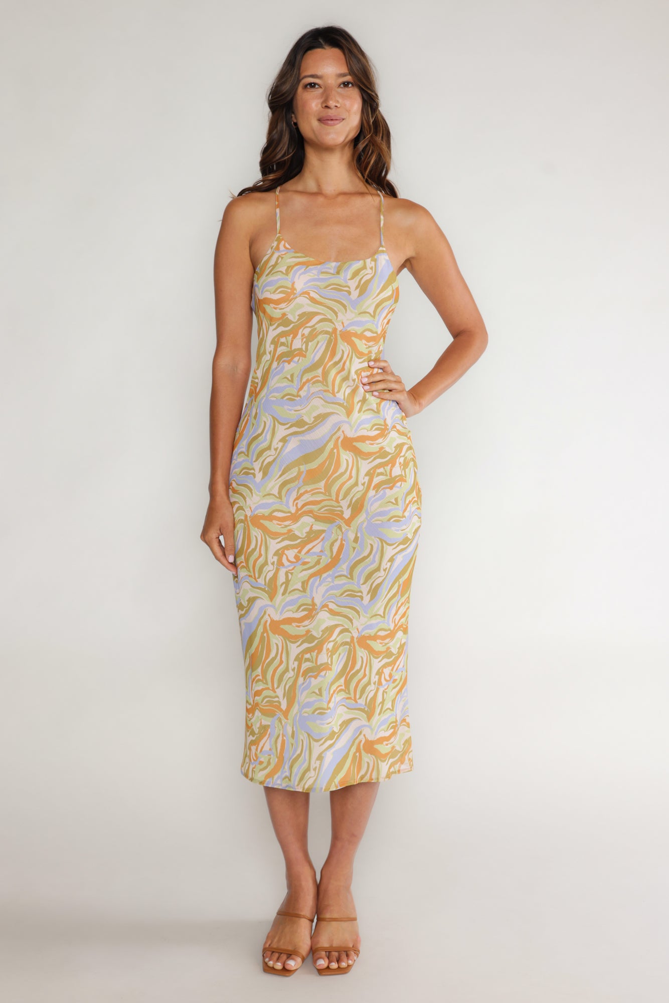 AUBREY MIDI DRESS - LIMONCELLO