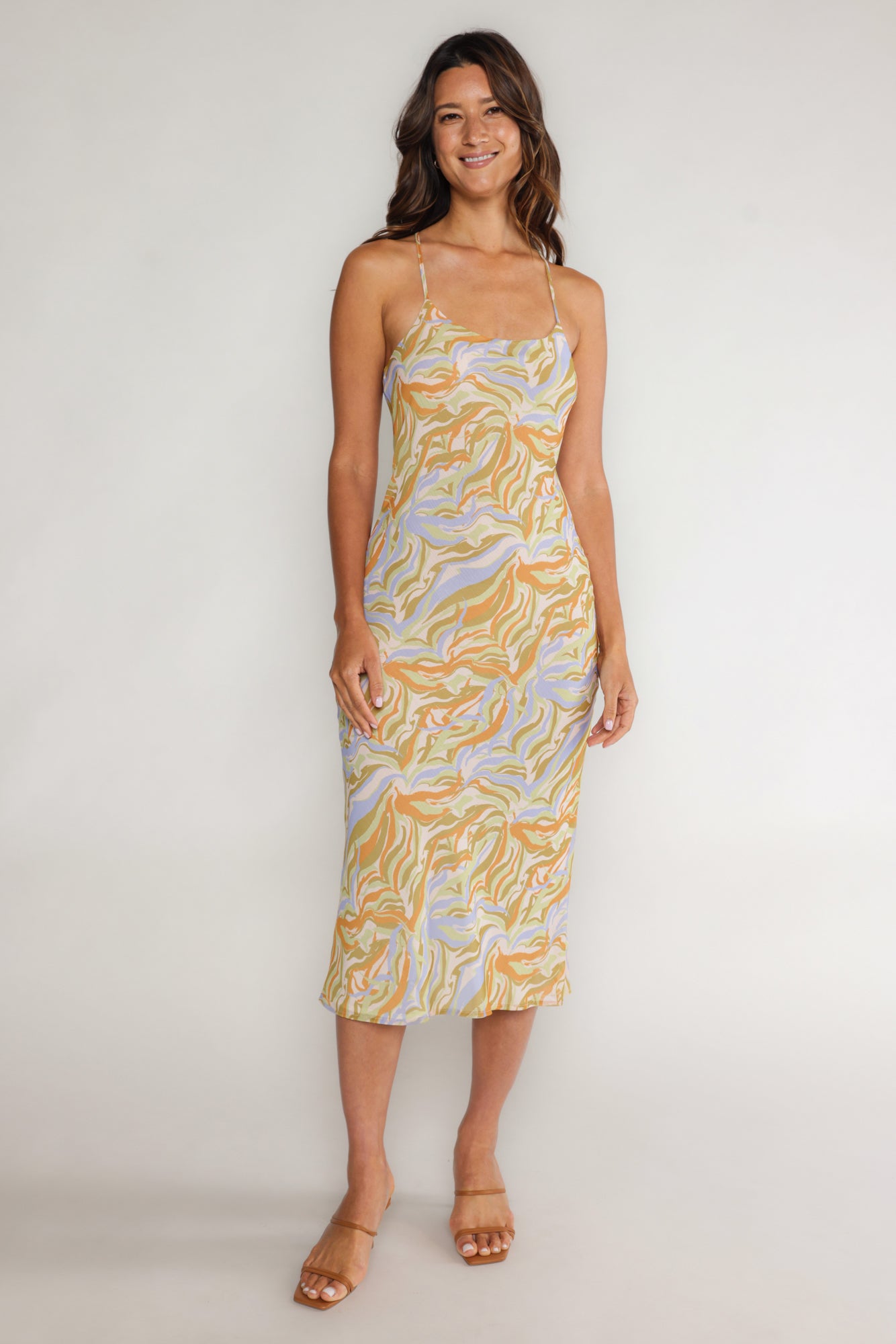 AUBREY MIDI DRESS - LIMONCELLO