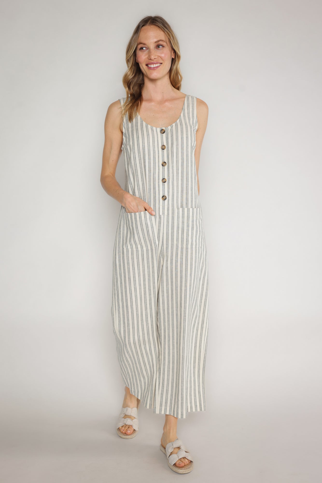 FRANCIS JUMPSUIT - NATURAL/SAGE