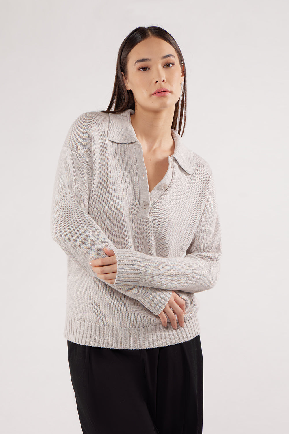 LUDLOW SWEATER - LIGHT GREY