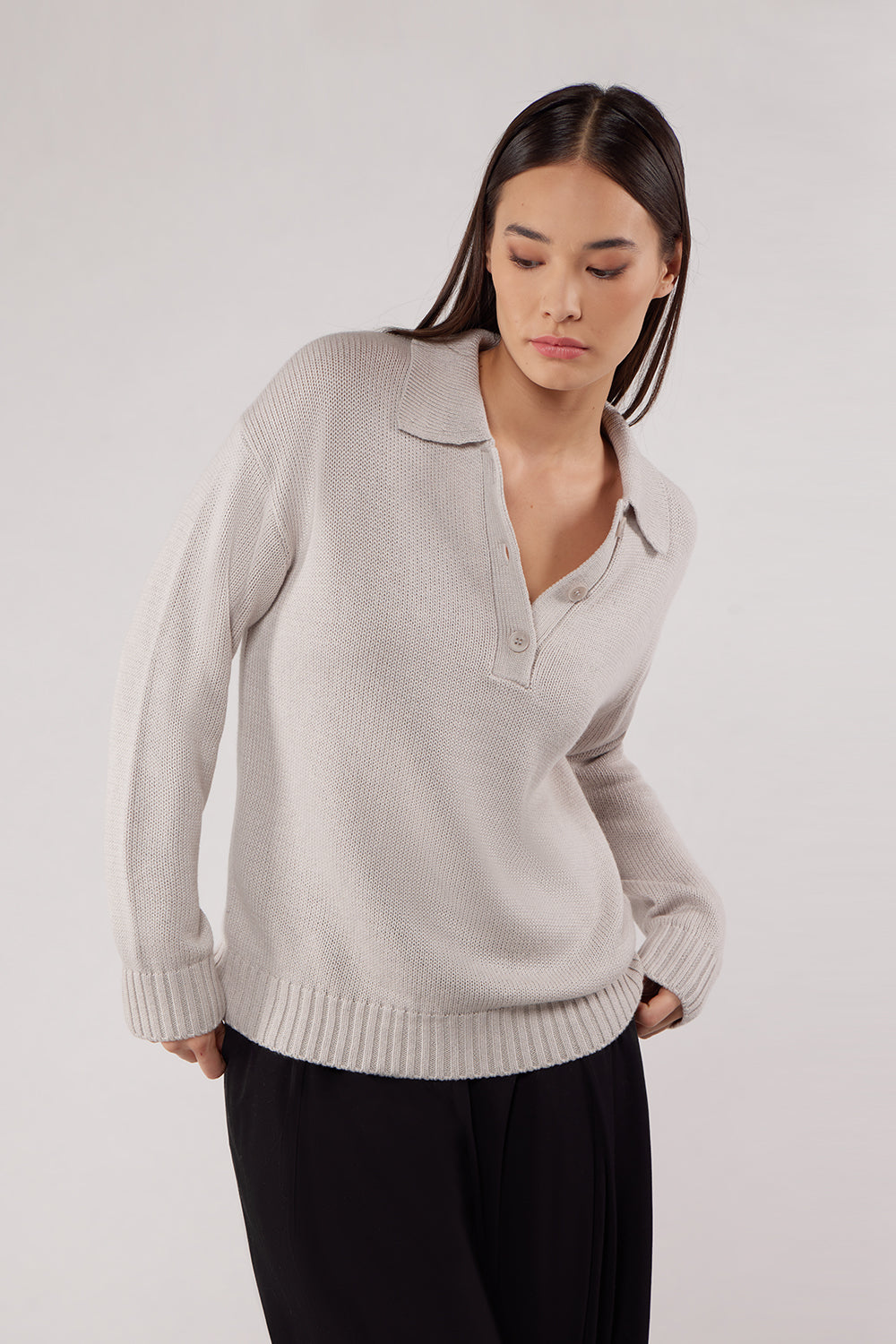 LUDLOW SWEATER - LIGHT GREY