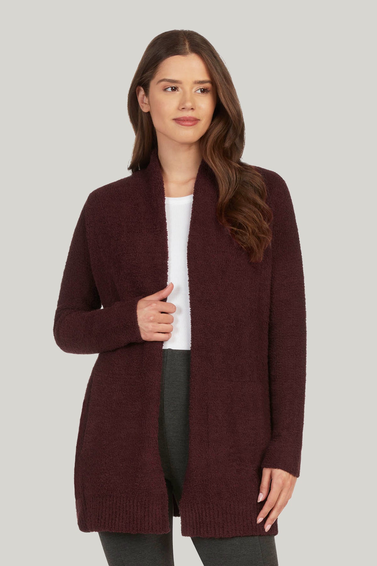 COVE COZY CARDIGAN - WINE