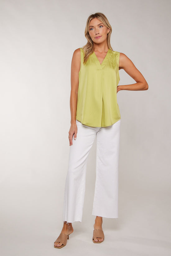 SABINE SLEEVELESS TOP - LIME