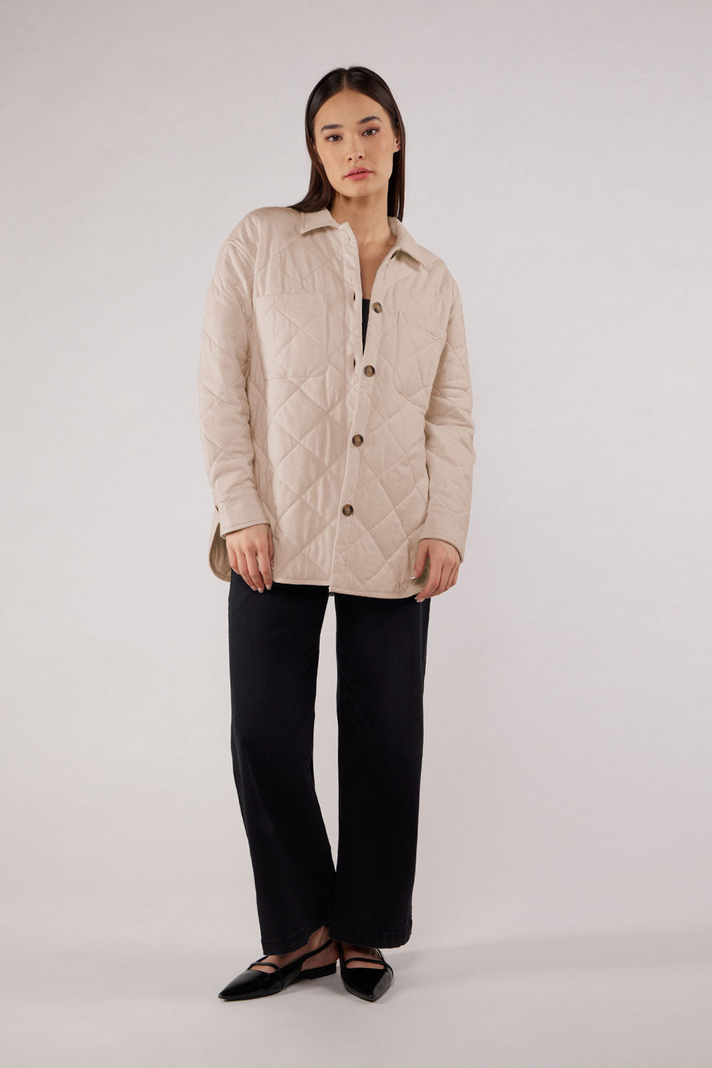 ELLWOOD QUILTED JACKET - NATURAL