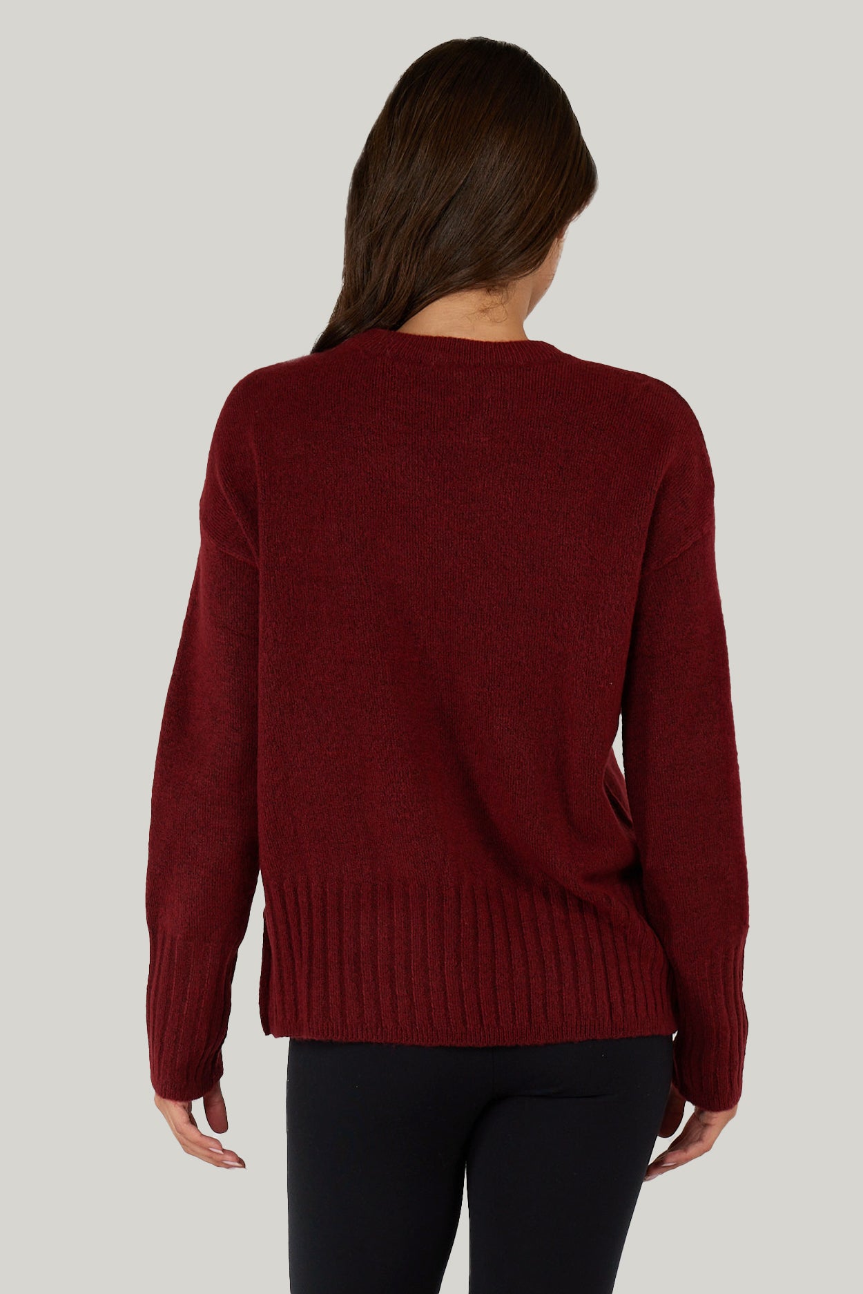 JANE CREWNECK SWEATER - WINE