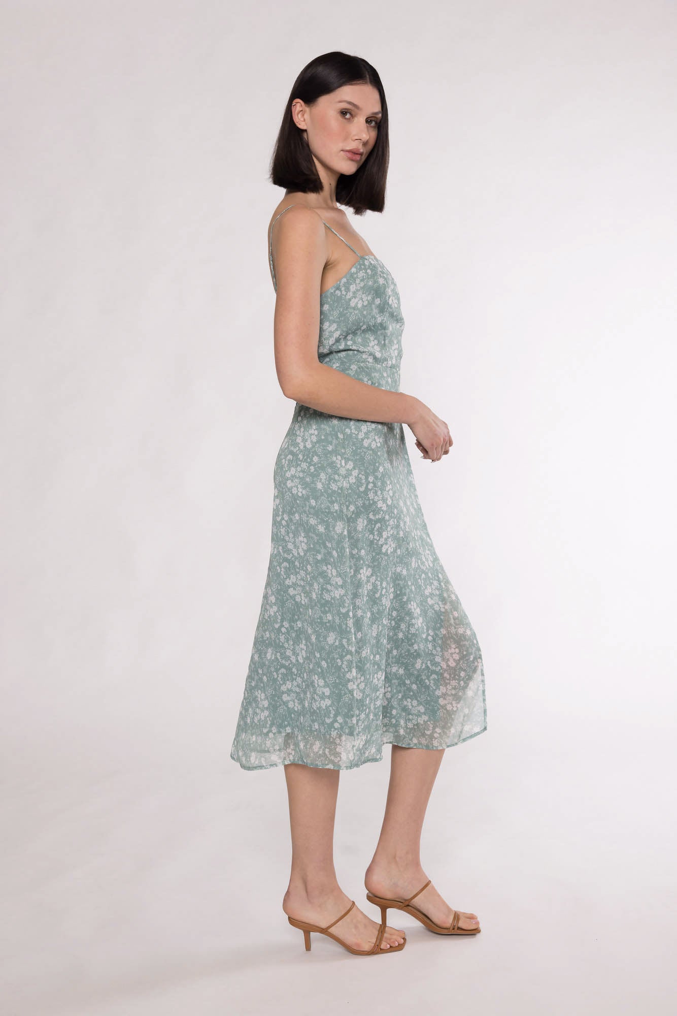 MIDA MIDI DRESS - SAGE