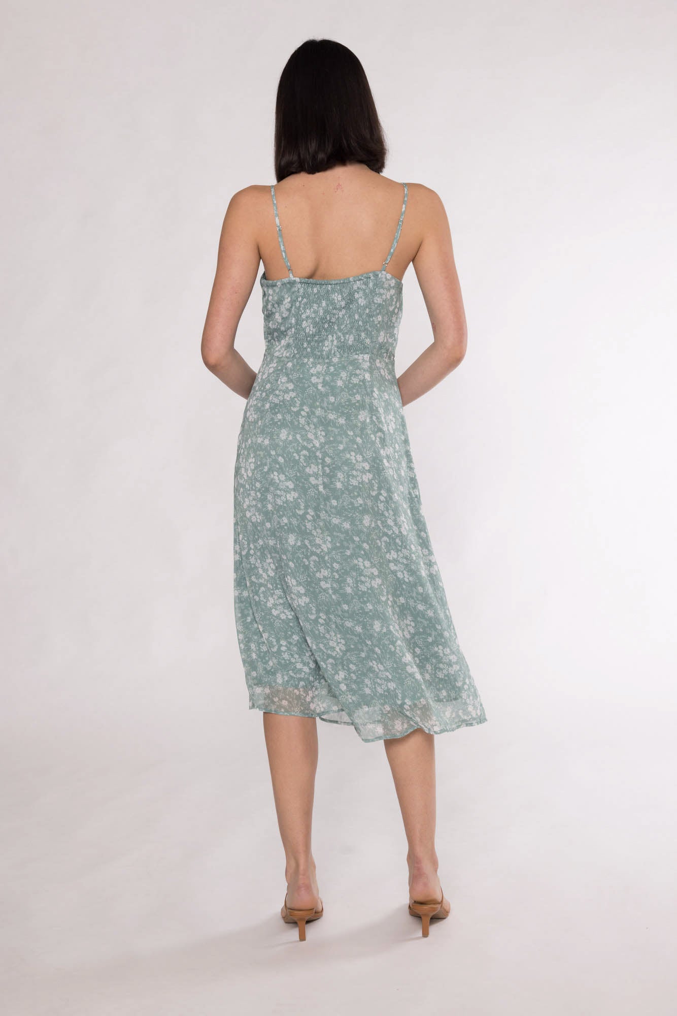 MIDA MIDI DRESS - SAGE