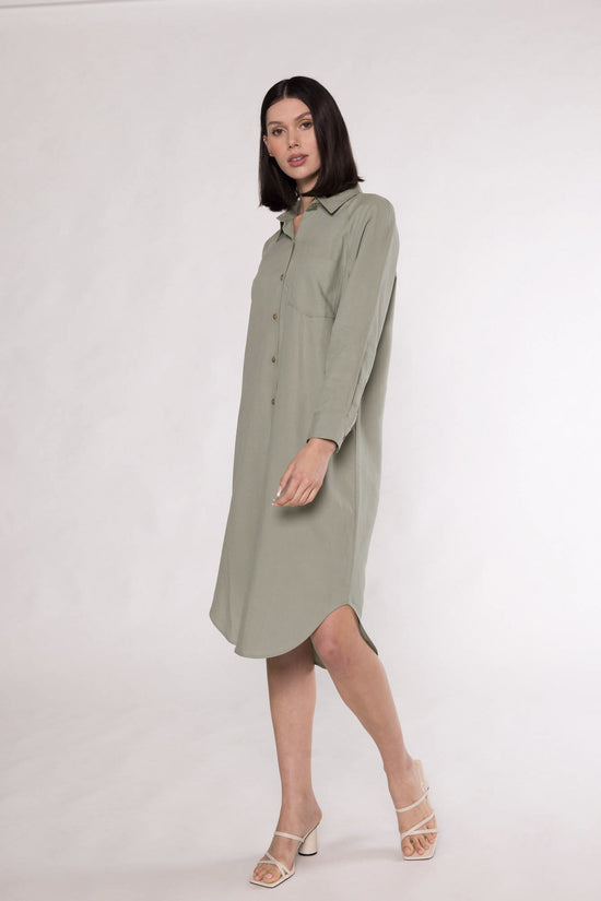 ENA SHIRT DRESS - SAGE