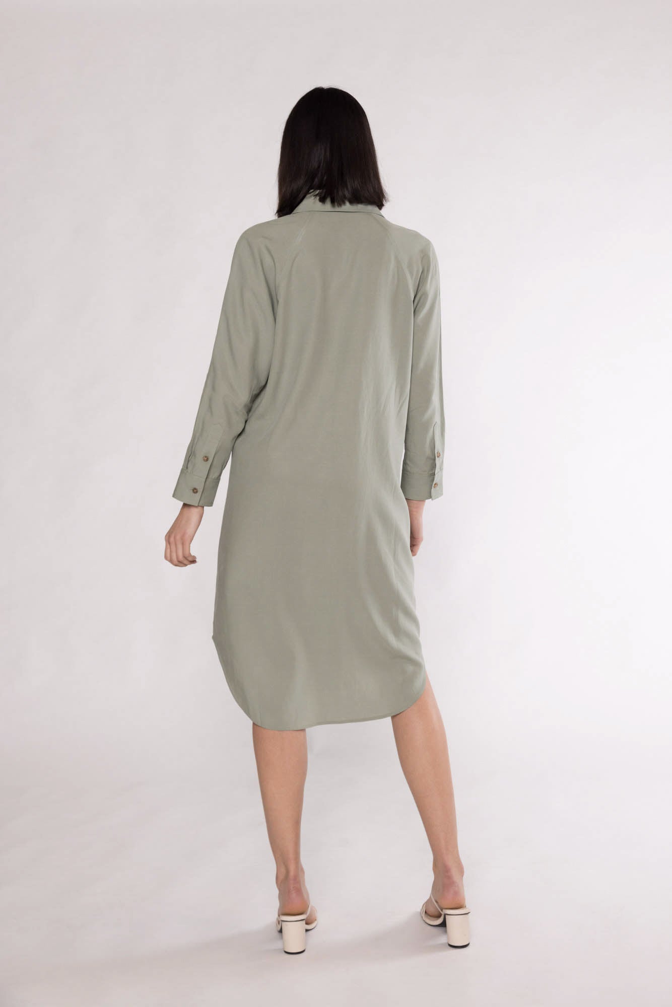 ENA SHIRT DRESS - SAGE