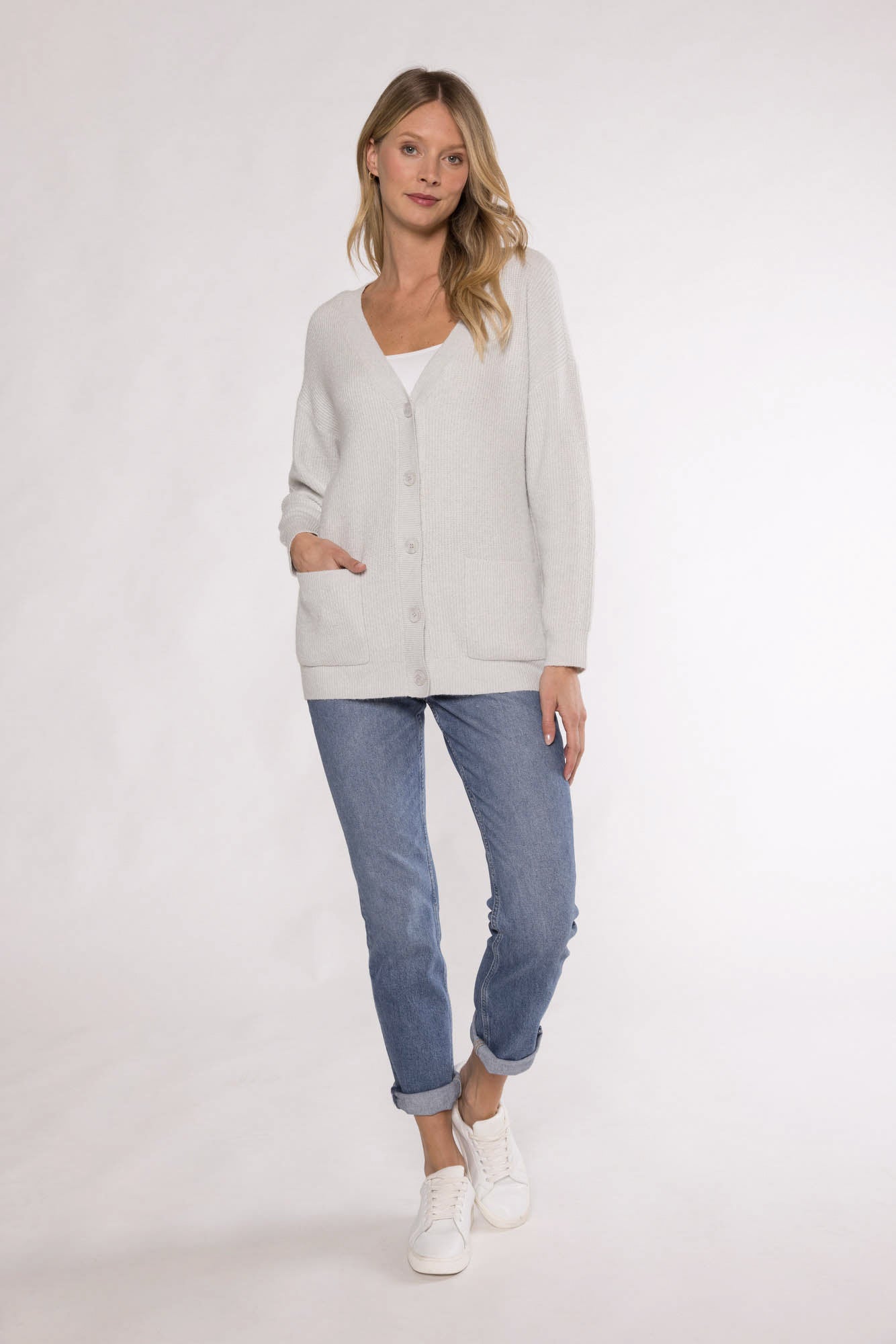 HOLLY CARDIGAN - LIGHT GREY