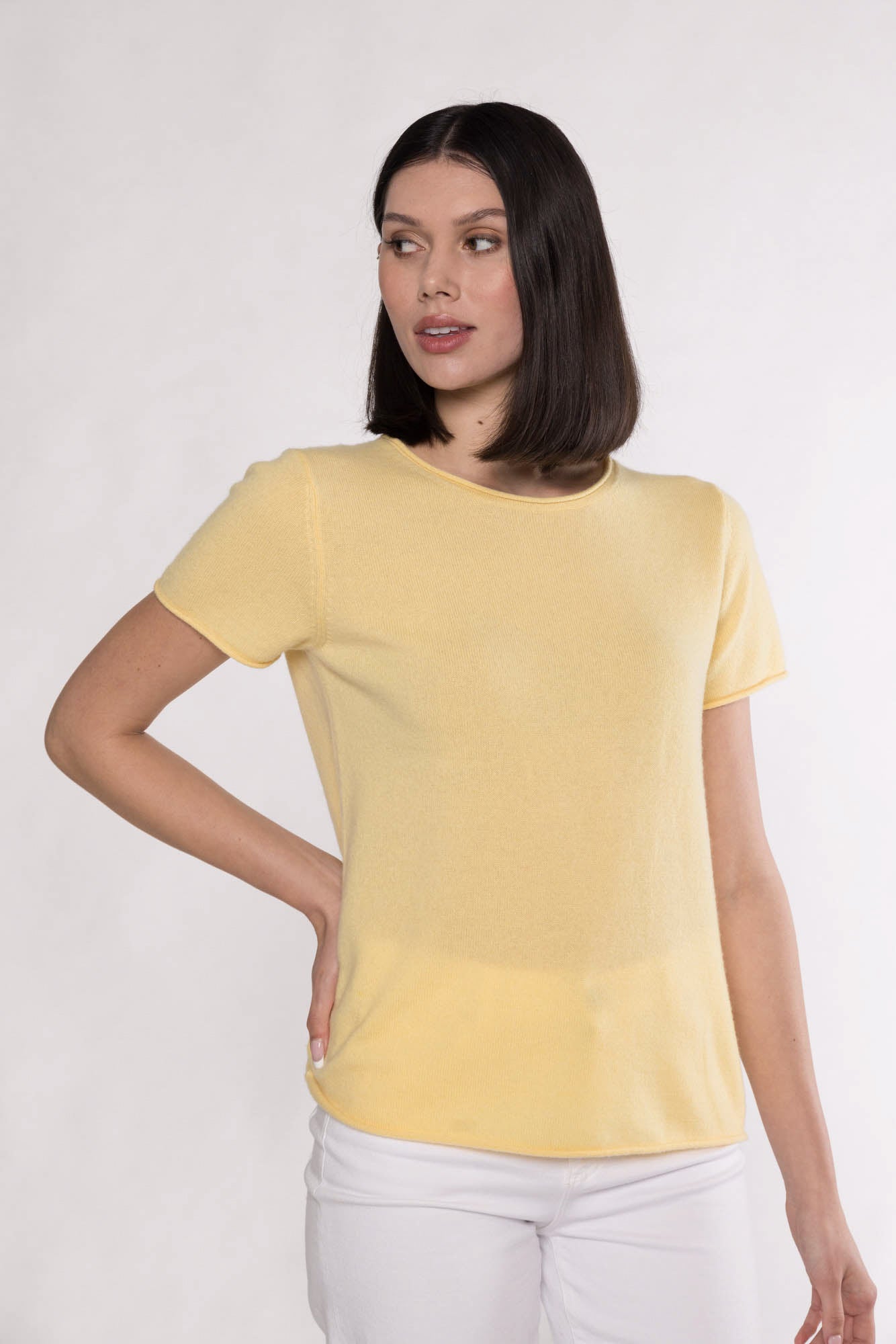 PERRY CASHMERE SWEATER - LEMON