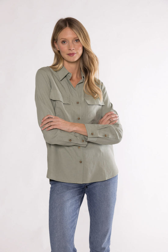 RAYE UTILITY SHIRT - SAGE