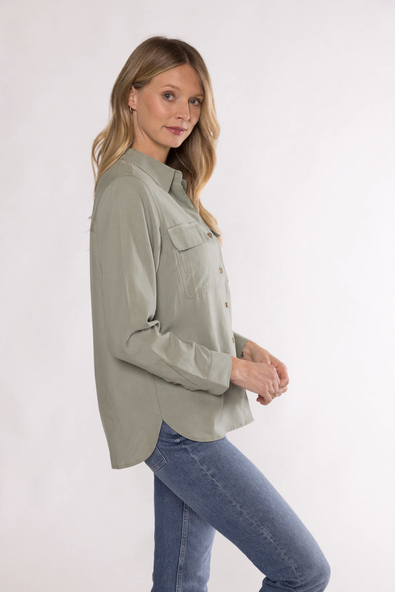 RAYE UTILITY SHIRT - SAGE