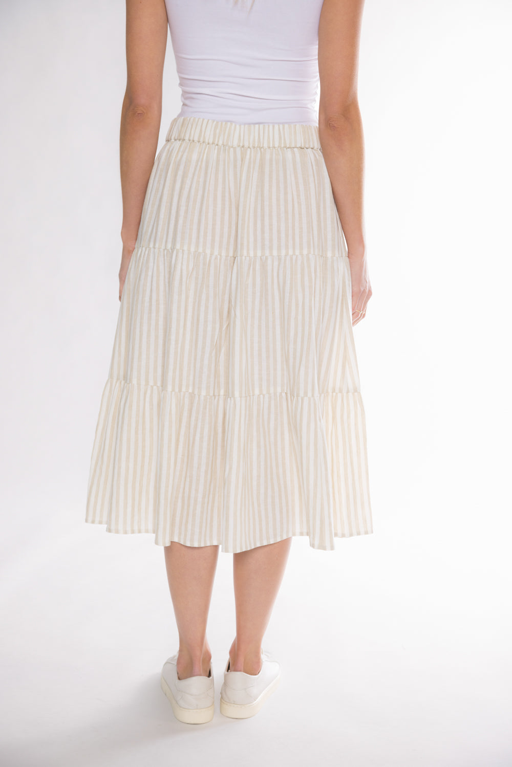 EMORY TIERED SKIRT - NATURAL