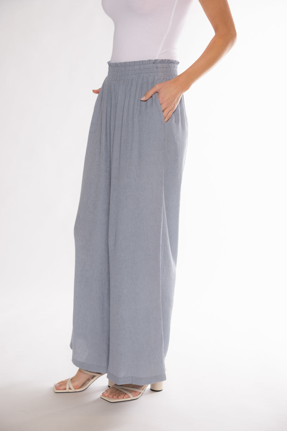 CANNON WIDE LEG - DUSTY BLUE