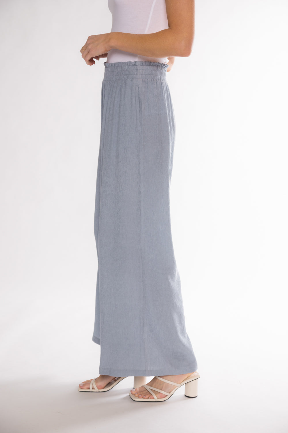 CANNON WIDE LEG - DUSTY BLUE