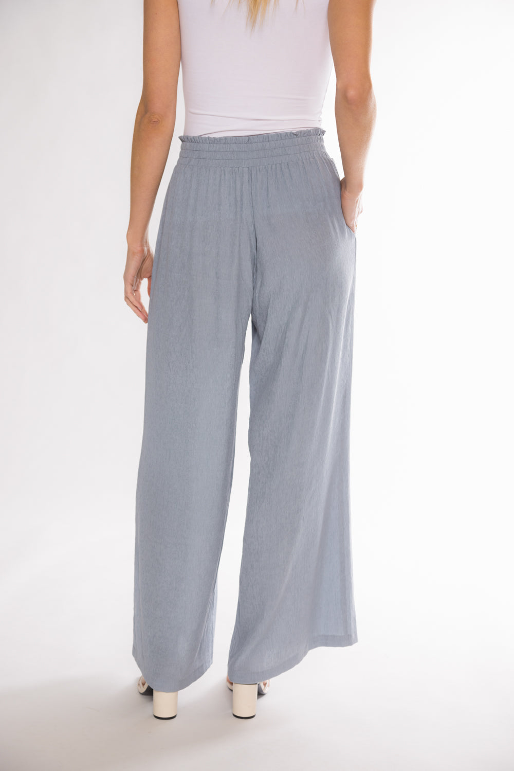 CANNON WIDE LEG - DUSTY BLUE