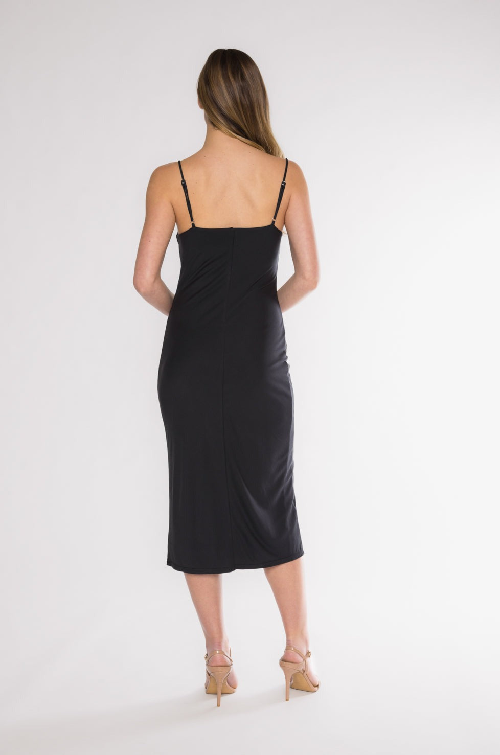 BRIO SLIP DRESS - BLACK