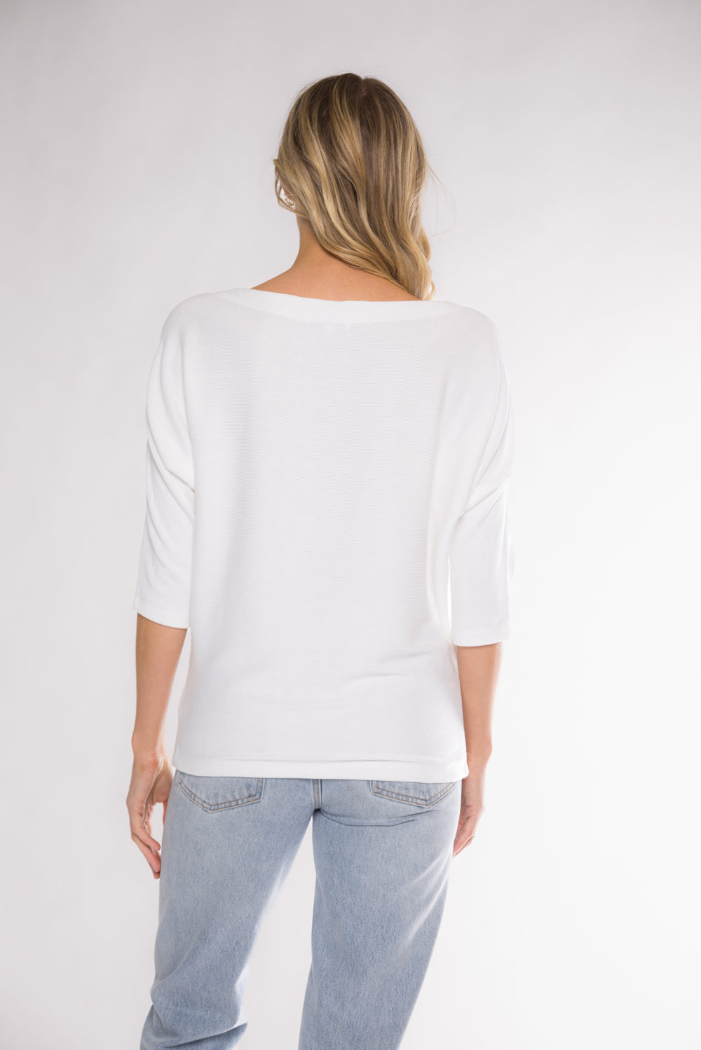 DAPHNE BOAT NECK TOP - IVORY