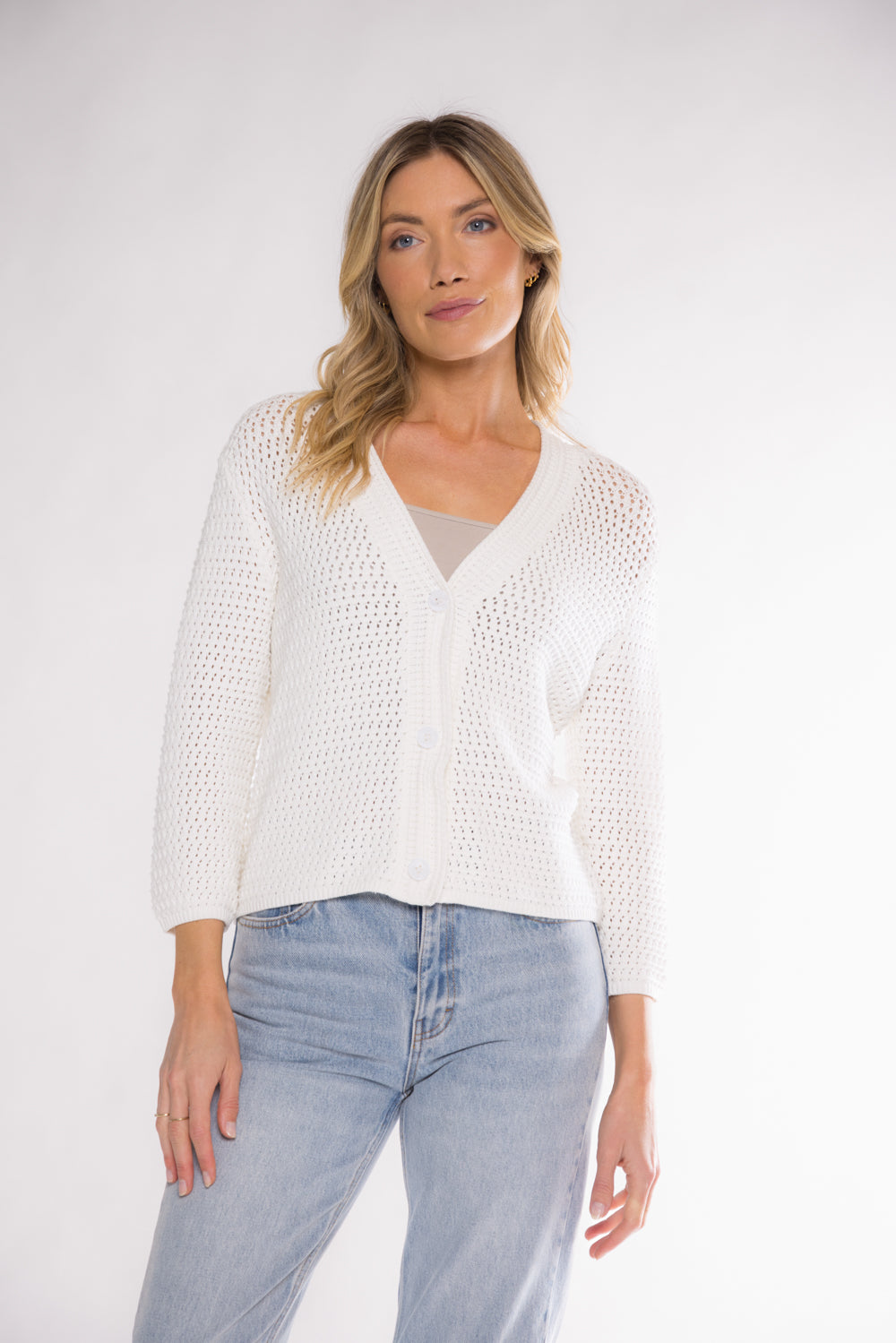 ELIZABETH CROCHET CARDIGAN - IVORY