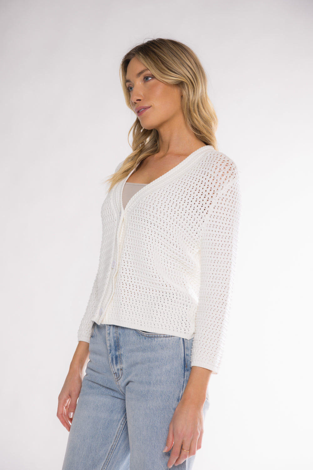 ELIZABETH CROCHET CARDIGAN - IVORY