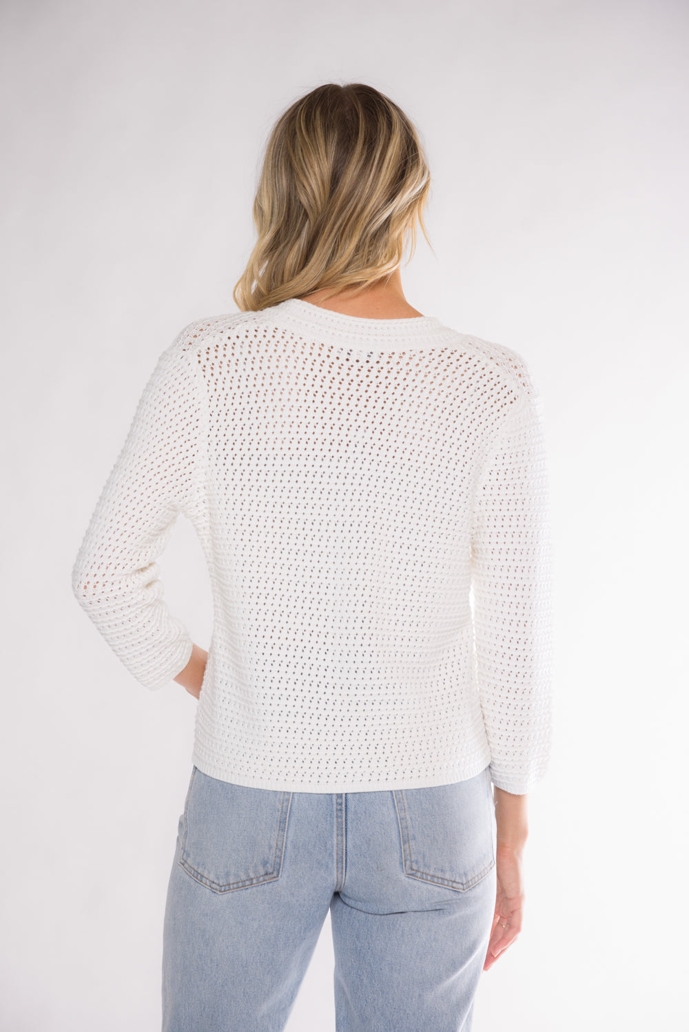 ELIZABETH CROCHET CARDIGAN - IVORY