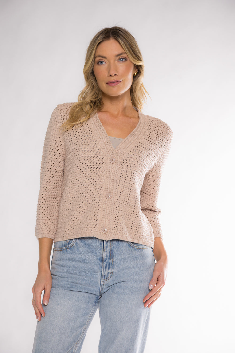 ELIZABETH CROCHET CARDIGAN - NATURAL