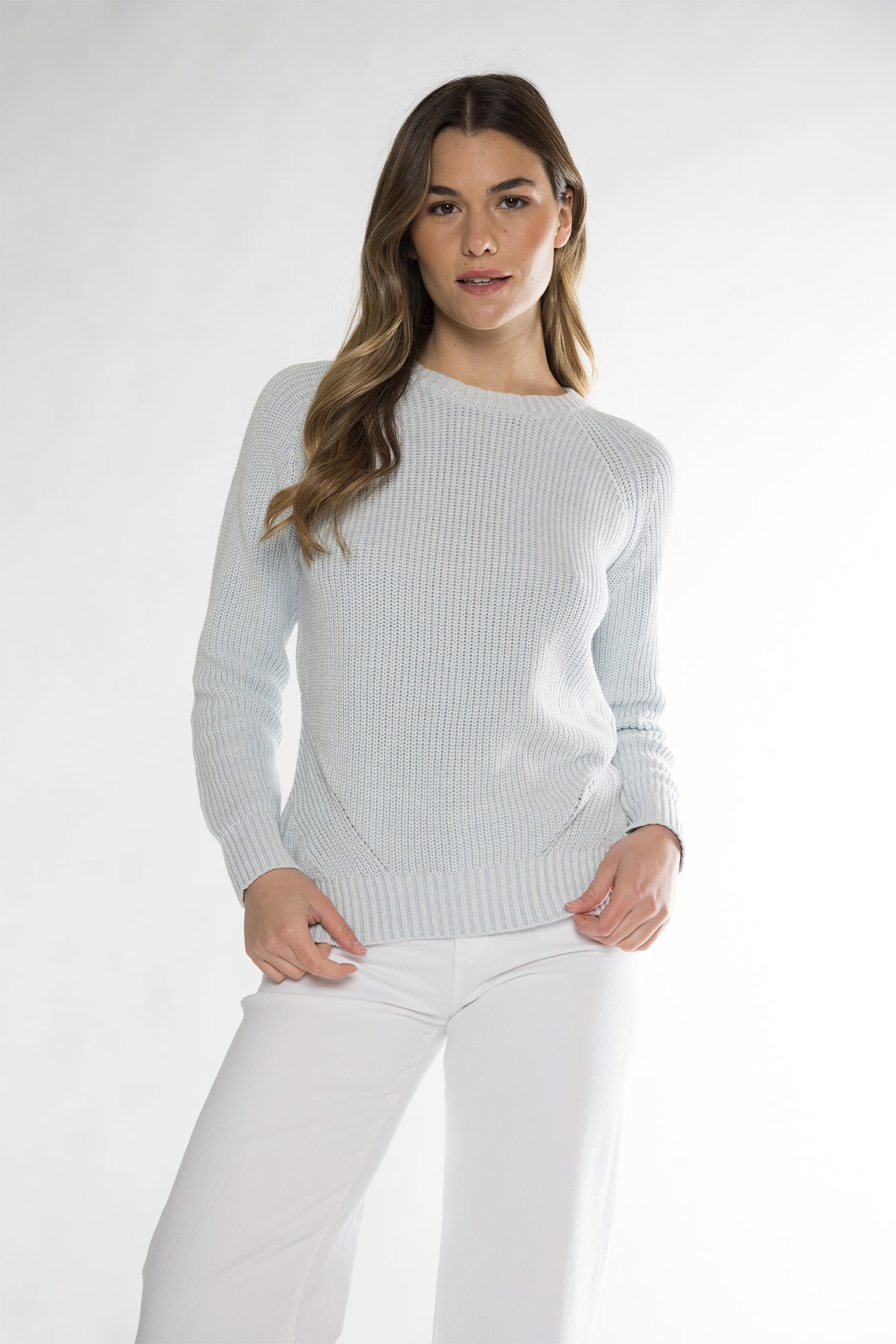 THE MILLIE SWEATER - POWDER BLUE