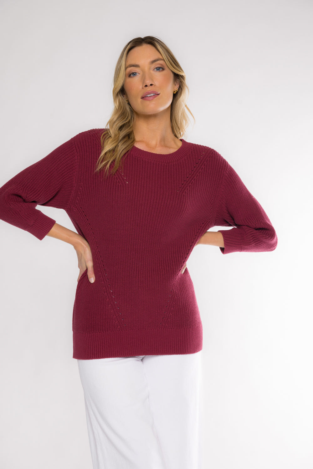 HANCOCK SWEATER - ROSEWOOD