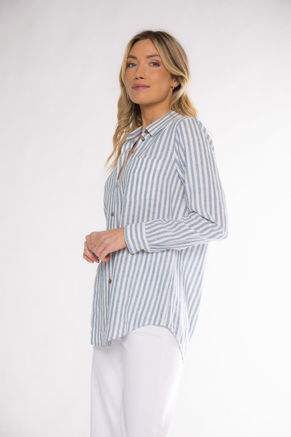 FLETCHER RELAXED BUTTON UP - DENIM