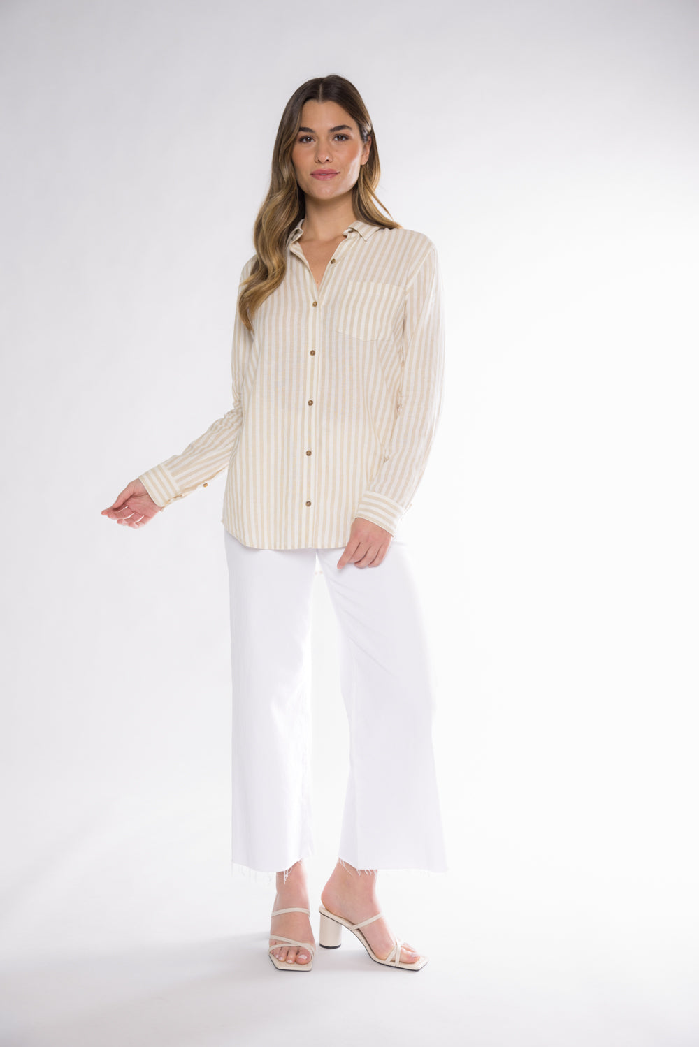 FLETCHER RELAXED BUTTON UP - NATURAL