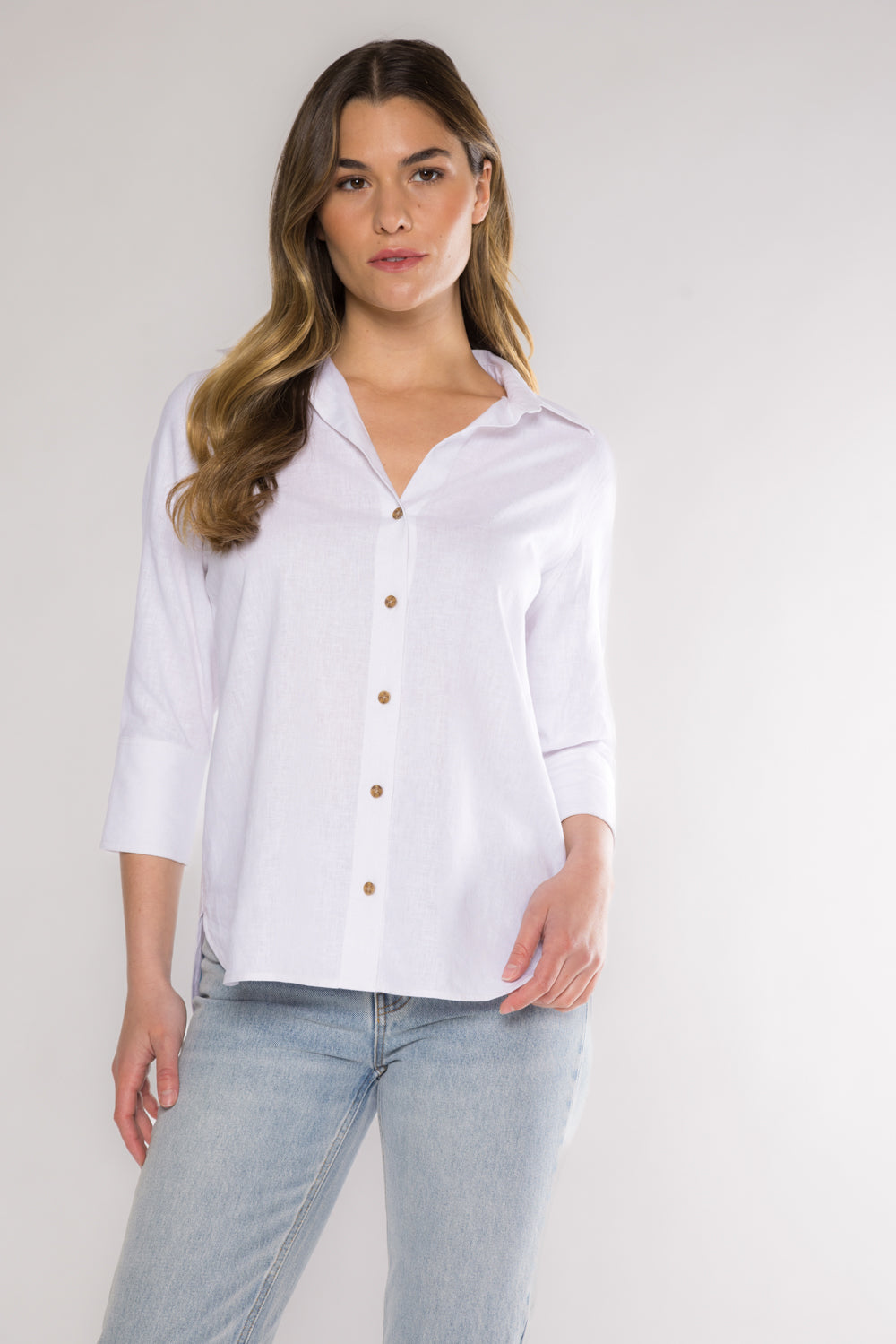 CHRYSTIE BUTTON UP - VELLUM