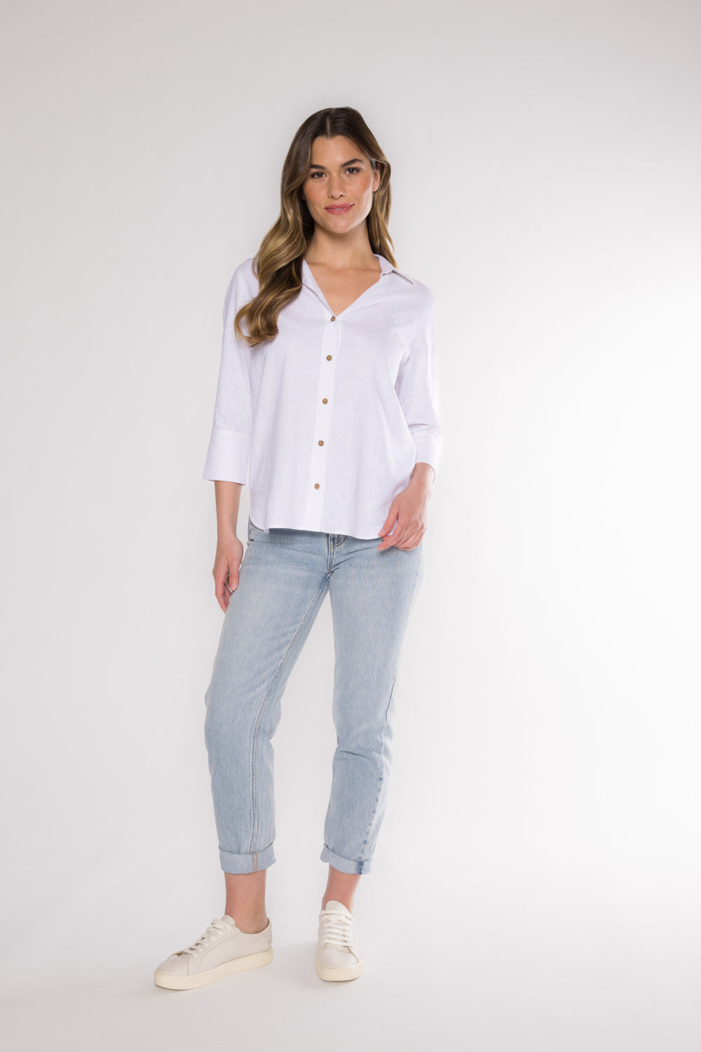 CHRYSTIE BUTTON UP - VELLUM