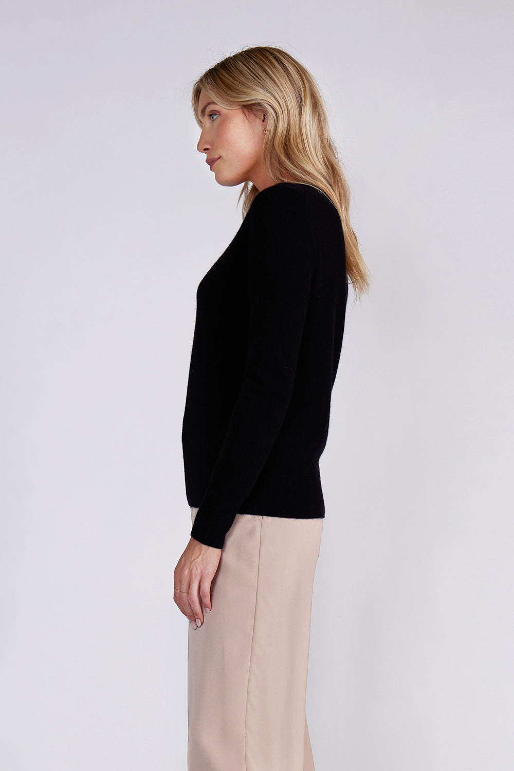 Cashmere Crew Neck Long-Sleeve Sweater