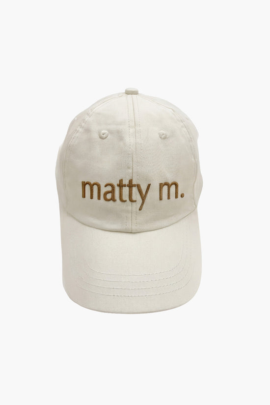 MATTY M BALL CAP - IVORY/PEBBLE