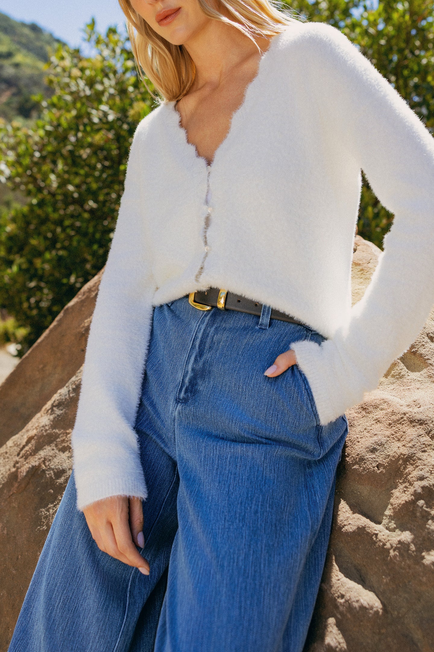 DELFINA CARDIGAN - IVORY