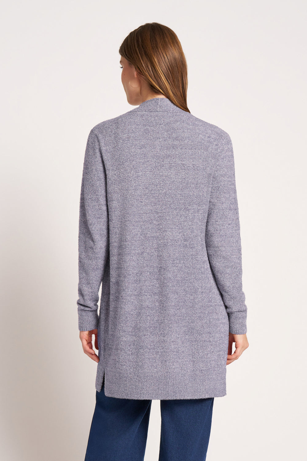 CLAIRE CARDIGAN - HEATHER DENIM