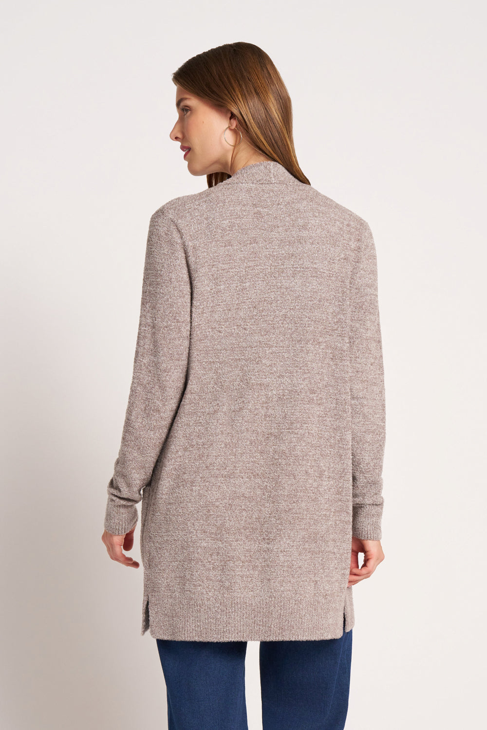 CLAIRE CARDIGAN - HEATHER PEWTER
