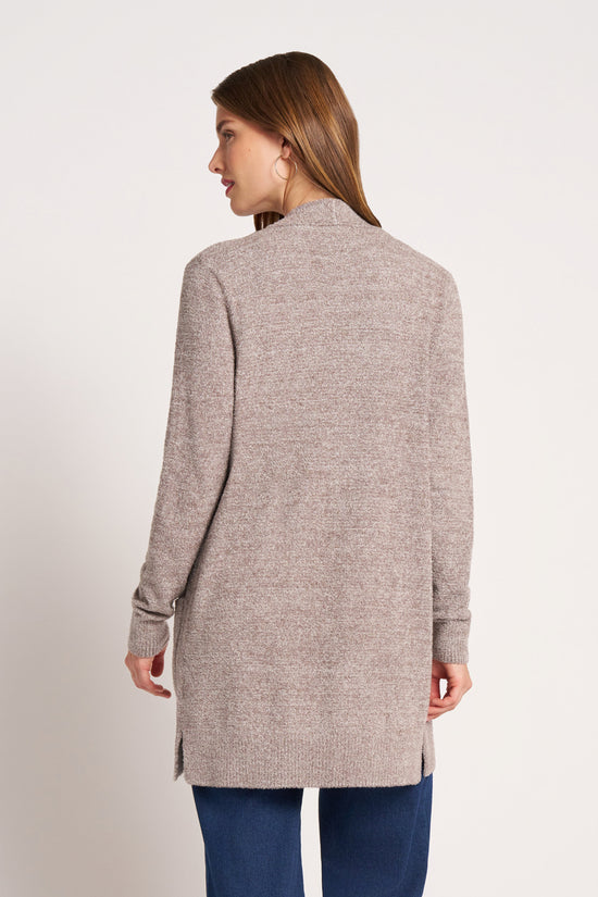 CLAIRE CARDIGAN - HEATHER PEWTER