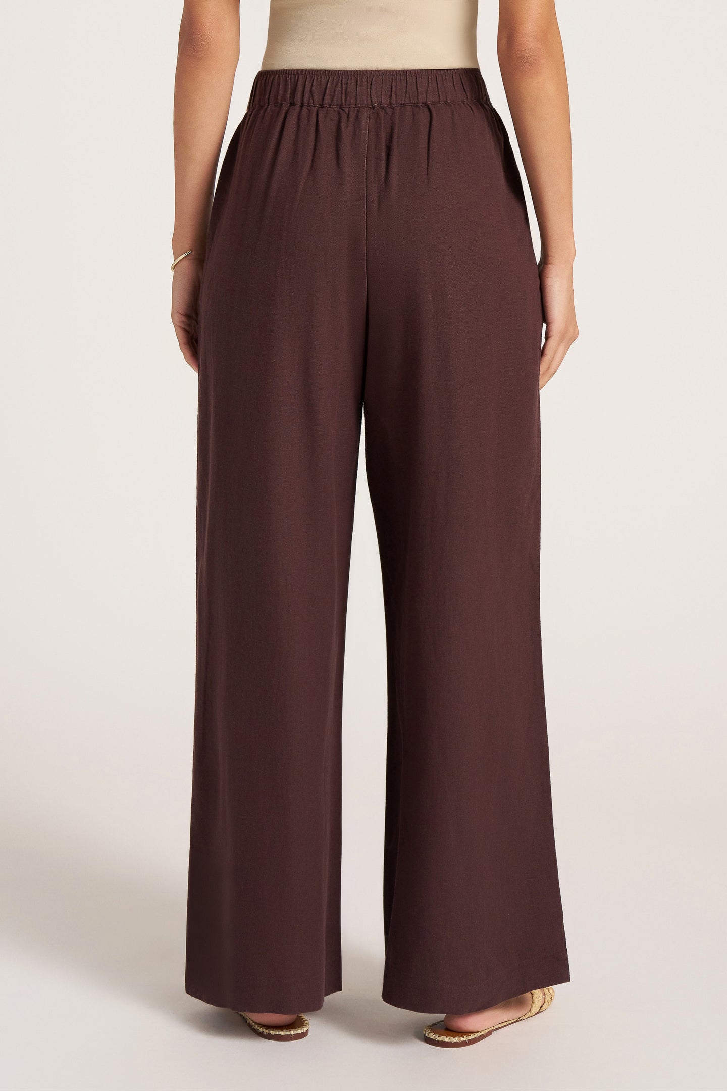 SERAPHINA WIDE LEG PANT - CHOCOLATE