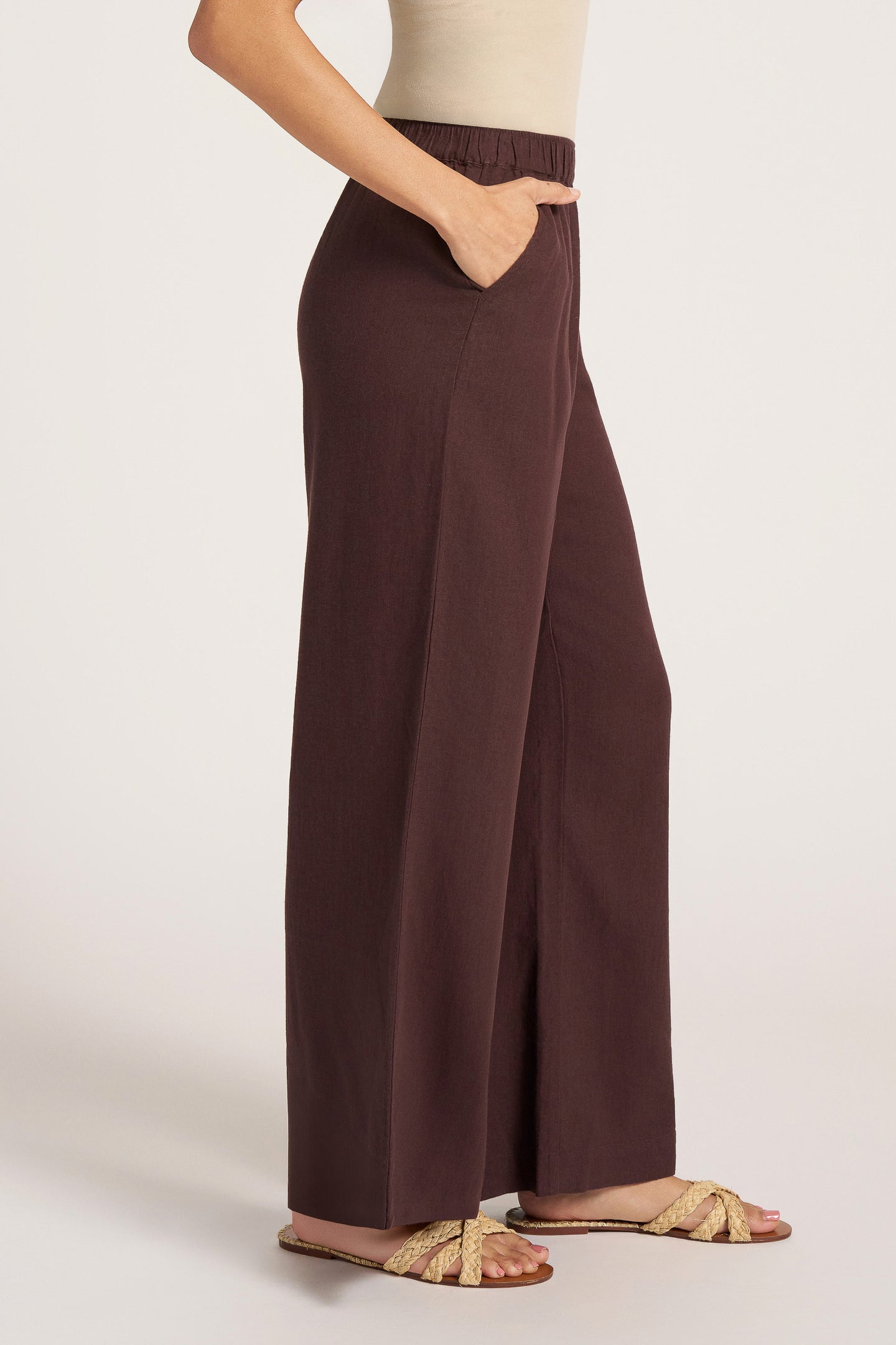 SERAPHINA WIDE LEG PANT - CHOCOLATE