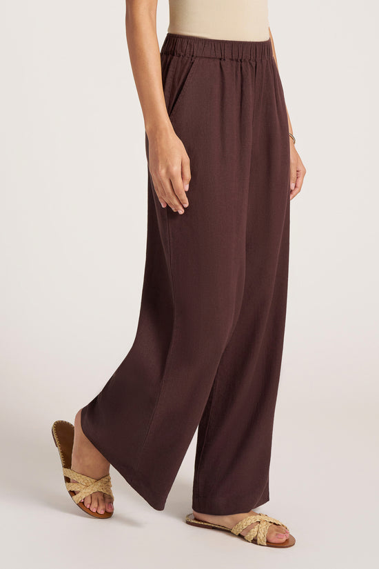 SERAPHINA WIDE LEG PANT - CHOCOLATE